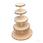 Support � g�teaux - artisanat - bois rustique - 4 niveaux - d�coration mariage - �conomie despace