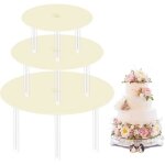 Support  gteau multicouches 3 pices - avec chevilles incluses support