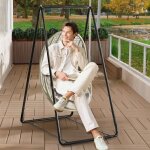 Support hamac en m�tal noir support de hamac balan�oire � bascule support de hamac pour balan�oire (si�ges ...