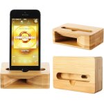 Support de haut - parleur portable en bois pour t�l�phone portable