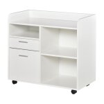 Support dimprimante vinsetto caisson dorganisation de bureau roulant - dim. 80l x 40p x 72h cm en bois ... Support dimprimante vinsetto caisson dorganisation de bureau roulant - dim. 80l x 40p x 72h cm en bois ...