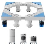 Support machine  laver 4 roulettes verrouillables charge 200kg socle machine a laver largeur rglable ...