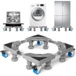 Support machine a laver seche linge 8 pieds 4 roulettes socle machine a laver rglable 41 - 66cm socle ...