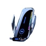 Support magntique pour tlphone de voiture chargeur sans fil 100w avec rgb pour samsung xiaomi iphone ...