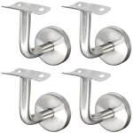Support main courante inox 304 pour rampe escalier support mural rampe bois argent (4 pi�ces)