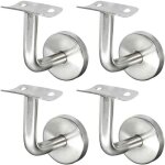 Support main courante inox 304 pour rampe escalier support mural rampe bois argent 4 pices npterbl