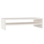 Support de moniteur banc tv meuble de rangement blanc 50x24x13 cm bois de pin solide chy56506435 Support de moniteur banc tv meuble de rangement blanc 50x24x13 cm bois de pin solide chy56506435