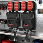 Support mural pour batterie 18v professional bosch 3 en 1 support stable pour 4 batteries 2 chargeur ...