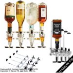 Support mural distributeur de vin alcool boisson 4 bouteilles porte - bouteille haixun fr