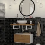 Ml - design set 2x consoles murales 300x150x30 mm blanc acier design flottant support dtagre pour lavabo ...
