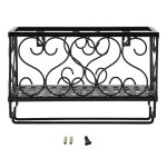 Support mural en mtal pour bouteilles de vin verres champagne rangement pour accessoires de bar avec ...