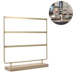 Support organisateur bijoux boucles doreilles colliers en bois label