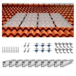 Support de panneau solaire - vevor - avec 10 rails 100 mm 4 pinces dextrmit 6 pinces lgres - pour ...