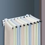 Support de pantalon coulissant � 9 bras porte - pantalon r�tractable � acier inoxydable cintre (droite) ...