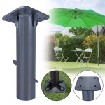 Support de parasol universel - xmtech - plaque de base en acier - gris fonc - installation facile