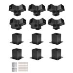 Supports pour pergola - duoku - ssa6c4e2 - acier au carbone - 12 pi�ces - 92x92 mm