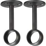 Supports de placard pour tringle rideau en acier inoxydable noir 128 pouces lot de 2 pices support de ...