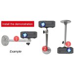 Support de plafond pour projecteur - omabeta - rglable - rotation multidirectionnelle