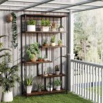 Support pour plantes int�rieur - relax4life - 6 niveaux - grille m�tallique - dispositifs anti - basculement ...