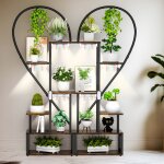 Support plantes avec lumi�re de croissance - support de fleurs � 6 niveaux intensit� lumineuse et dur�e ...