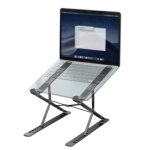 Support pliable pour ordinateur portable double niveau r�glable aluminium antid�rapant et ventil� avec ...