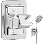 Support de pommeau de douche de rechange angle r�glable � 360� support de douche � main solide sans per�age ...