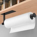 Support porte sopalin - yyv - acier inoxydable - noir - 32 cm - installation adhésive ou percée Support porte sopalin - yyv - acier inoxydable - noir - 32 cm - installation adhésive ou percée