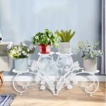 Support pot de fleur en fer porte plante interieur - Étagère à fleurs pour salon balcon jardin 45 x 21 ... Support pot de fleur en fer porte plante interieur - Étagère à fleurs pour salon balcon jardin 45 x 21 ...