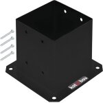 Support de poteau en bois - kotarbau - 140 x 140 mm - acier galvanis - noir - rsistant aux intempries ...