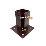 Support de poteau � boulonner r�glable gezu impex 75 x 75 mm rev�tement en poudre support de base