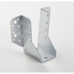 Support de poteau forme u galvanis� gah alberts - 110x45 mm - acier - 22 trous de diam�tre 5mm