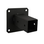 Support de poteau noir acier galvanis� � chaud surface rev�tue par poudrage - support de poteau � visser ...