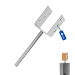 Support de poteau u galvanis� � chaud gezu impex 121 x 300 mm ancre platine bois pied poteaux cl�ture ...