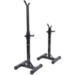 Supports de rack squat support multifonction pour haltres charge max. 200 kg - acier renforc noir