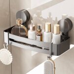 Support de rangement  ventouse pour salle de bainorganiseur de douchepaniers de douche dangletagre ...