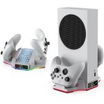 Support de refroidissement xbox series s avec ventilateurs station de charge double manettes & �clairage ...