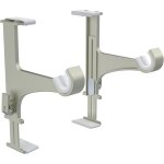 Supports sans perage nickel pour tringle  rideaux 20 - 28mm ? fixation sur caisson 14  24cm