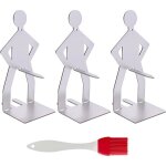 Support � saucisses pour barbecue 3 pi�ces et 1 pinceau � huilegril en acier inoxydablegril cr�atifaccessoires ...