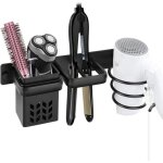 Support seche cheveux porte seche cheveux mural support seche cheveux et lisseur pour rangement brosse ...