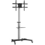 Support de sol avec roulette aisens ft86tre - 197 pour moniteur / tv 37 - 86 noir - argent