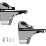 Support de tablette - verre r�glable - chrome poli - alliage de zinc - design contemporain