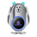 Support de t�l�phone sans fil pour voiture mercedes benz sangle de serrage automatique rotative compat ...