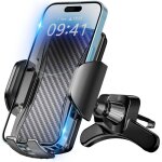 Support telephone voiture accroche portable grille da�ration 360� rotation porte telephone voiture crochet ...