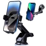 Support t�l�phone voiture universel ventouse r�glable support et sortie dair op�ration � une main attache ...