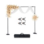 Support toile de fond - vevor - 260 x 300 cm - kit support fond photo rglable - portable - avec 7 barres ...