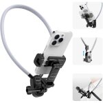 Support tour de cou accroche telephone portable pov / vlog mains libres avec clip sangle de poitrine ...