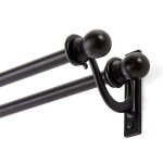 Support pour tringle kenney - 85000v2 - double support tringle a rideau de fenetre noir 28 to 48 - inch ...