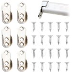 Support tringle penderie6 pcs accroche barre de penderie avec 20 vis de montage attache tringle de penderie ...