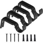 Support de tringle à rideau 4 supports muraux réglables support de tringle à rideau en métal support ... Support de tringle à rideau 4 supports muraux réglables support de tringle à rideau en métal support ...