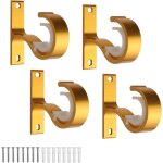 Support tringle rideaux 4 pi�ces tringle rideau plafond support barre penderie or avec vis et tube dexpansion ...